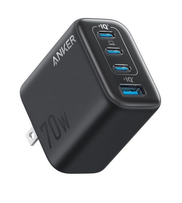 شارژر انکر ANKER Zolo Charger 4-Port 70W PD مدل A121C- مشکی