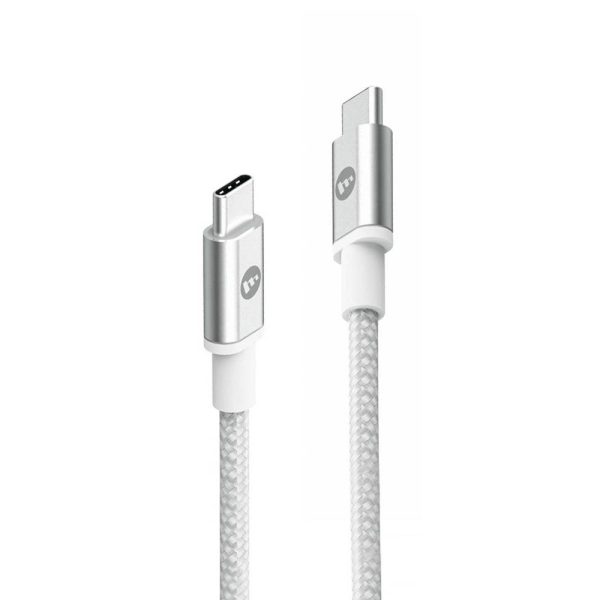 کابل 2متری شارژ دوسر تایپ سی موفی MOPHIE USB-C TO USB-C 60W-سفید